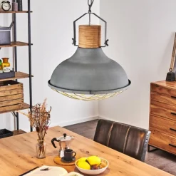 Lampes Industrielles-hofstein Suspension Onsala Bleu, Gris, 1 lumière