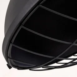 Lampes Industrielles-hofstein Suspension Onsala Bois foncé, Noir, 1 lumière