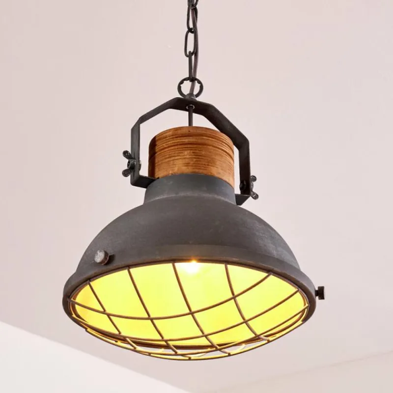 Lampes Industrielles-hofstein Suspension Onsala Gris, Pierre, 1 lumière