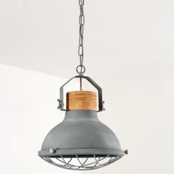 Lampes Industrielles-hofstein Suspension Onsala Gris, Pierre, 1 lumière