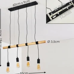 Luminaires Rustiques-hofstein Suspension Oostkapelle Noir, 4 lumières