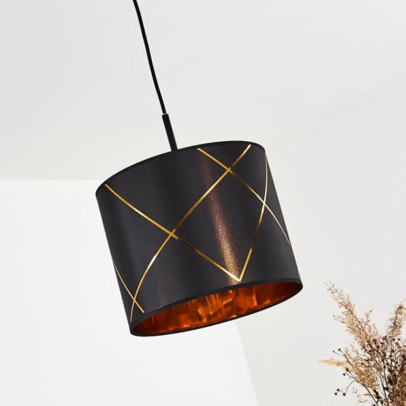 Lampes En Tissu-hofstein Suspension Opatija Noir, 1 lumière