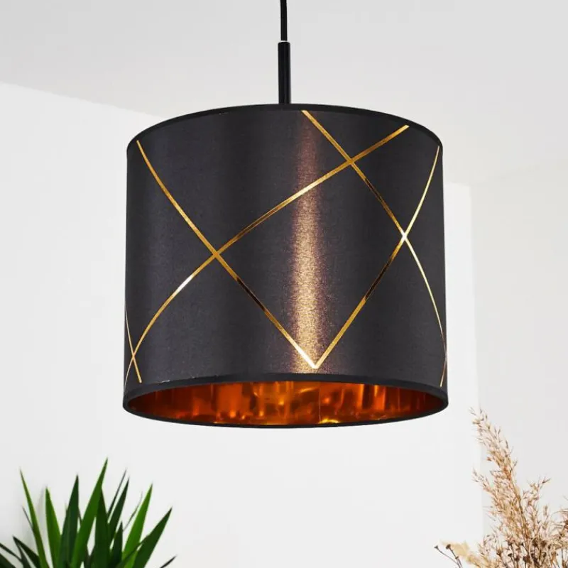 Lampes En Tissu-hofstein Suspension Opatija Noir, 1 lumière