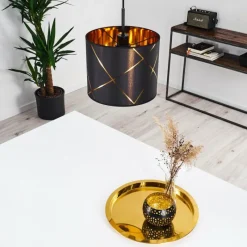 Lampes En Tissu-hofstein Suspension Opatija Noir, 1 lumière