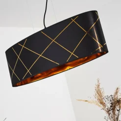 Lampes En Tissu-hofstein Suspension Opatija Noir, 3 lumières