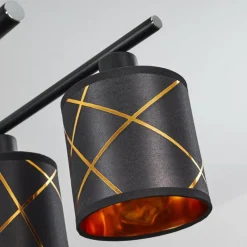 Lampes En Tissu-hofstein Suspension Opatija Noir, 4 lumières