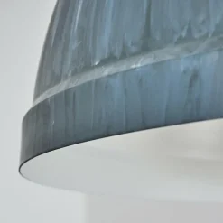 Lampes Industrielles-hofstein Suspension Orny Bleu, Gris, 1 lumière