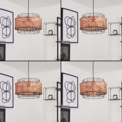 Style Boho-Chic-hofstein Suspension Otta Noir, 1 lumière