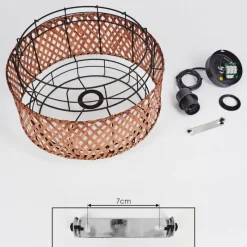 Style Boho-Chic-hofstein Suspension Otta Noir, 1 lumière