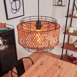 Style Boho-Chic-hofstein Suspension Otta Noir, 1 lumière