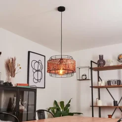 Style Boho-Chic-hofstein Suspension Otta Noir, 1 lumière