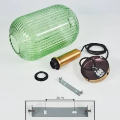 hofstein Suspension Paeni Or, Laiton, Noir, 1 lumière