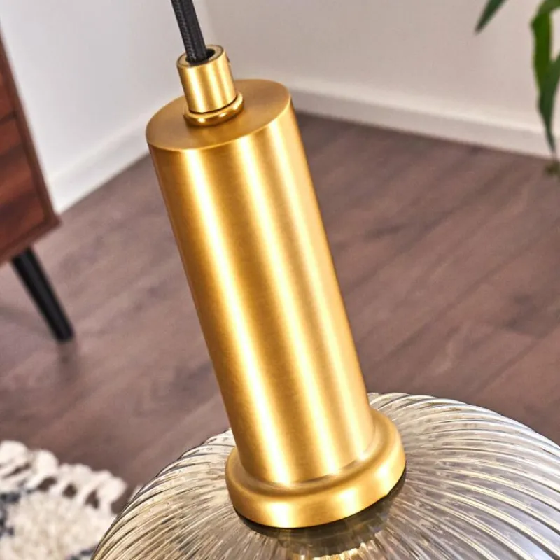 hofstein Suspension Paeni Or, Laiton, Noir, 1 lumière