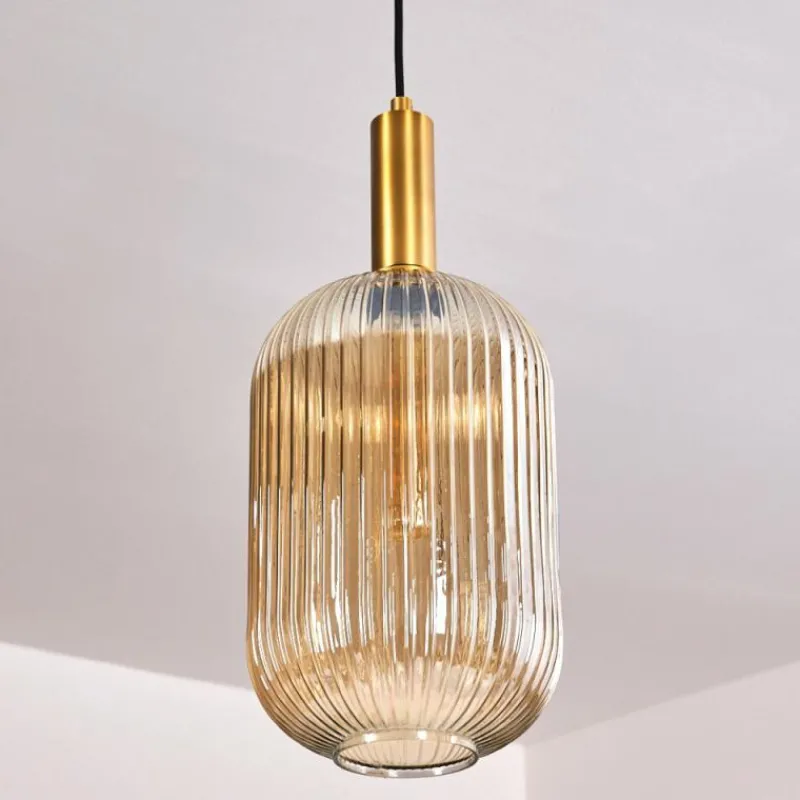 hofstein Suspension Paeni Or, Laiton, Noir, 1 lumière