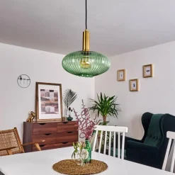 hofstein Suspension Paeni Or, Laiton, Noir, 1 lumière