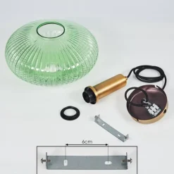 hofstein Suspension Paeni Or, Laiton, Noir, 1 lumière