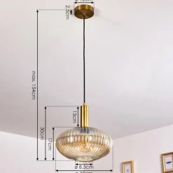 hofstein Suspension Paeni Or, Laiton, Noir, 1 lumière