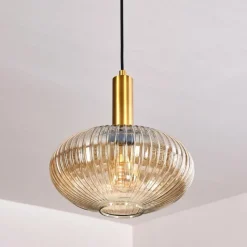 hofstein Suspension Paeni Or, Laiton, Noir, 1 lumière