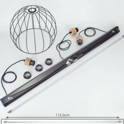 Lampes En Bois-hofstein Suspension Pajalta Écru, 3 lumières