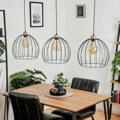 Lampes En Bois-hofstein Suspension Pajalta Écru, 3 lumières