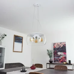 hofstein Suspension Palibatz Blanc, 3 lumières