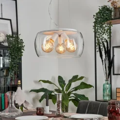 hofstein Suspension Palibatz Blanc, 3 lumières