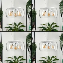 hofstein Suspension Palibatz Blanc, 3 lumières