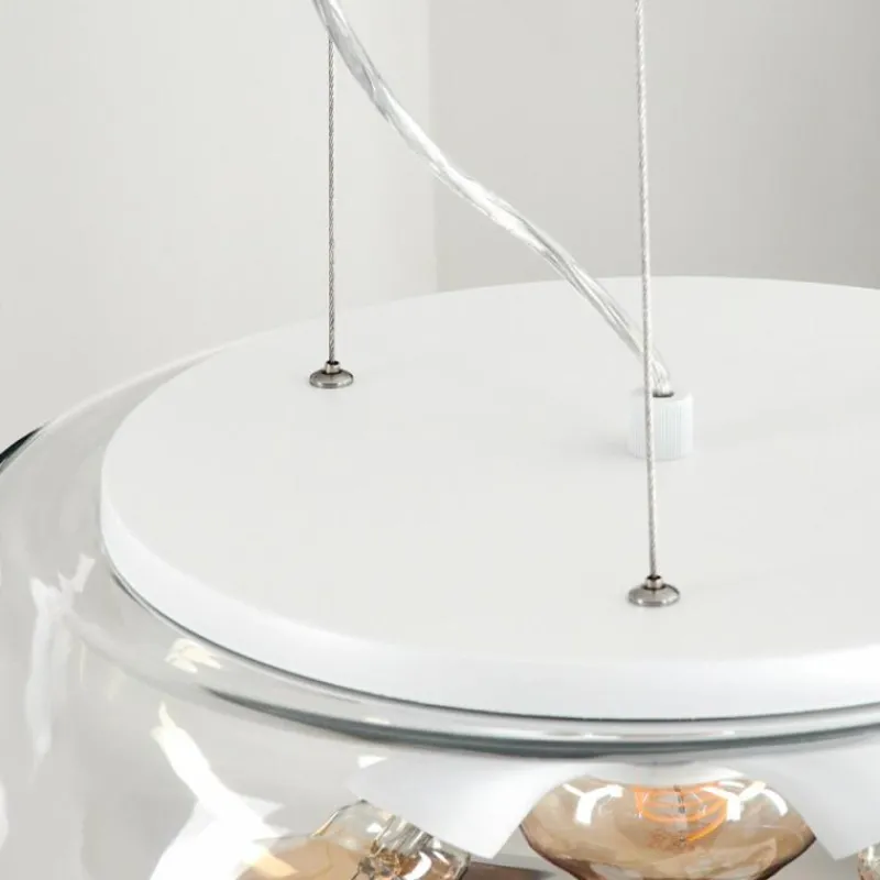 hofstein Suspension Palibatz Blanc, 3 lumières