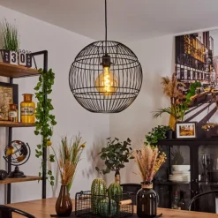 Lampes Industrielles-hofstein Suspension Pampanillo Noir, 1 lumière