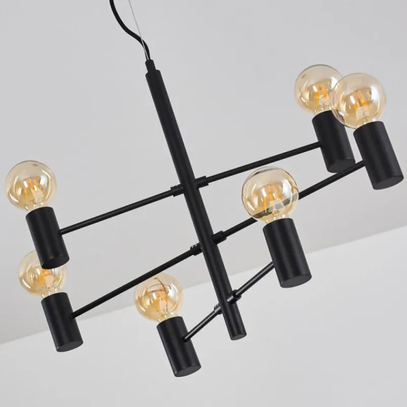 hofstein Suspension Pamunkey Noir, 6 lumières