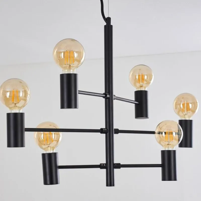 hofstein Suspension Pamunkey Noir, 6 lumières