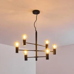 hofstein Suspension Pamunkey Noir, 6 lumières