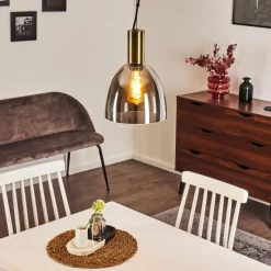 Suspension Verre Fumé-hofstein Suspension Panuhe Laiton, 1 lumière