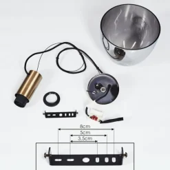 Suspension Verre Fumé-hofstein Suspension Panuhe Laiton, 1 lumière