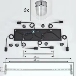 hofstein Suspension Parane Clair, Fumé, 6 lumières