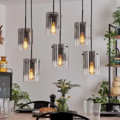 hofstein Suspension Parane Clair, Fumé, 6 lumières