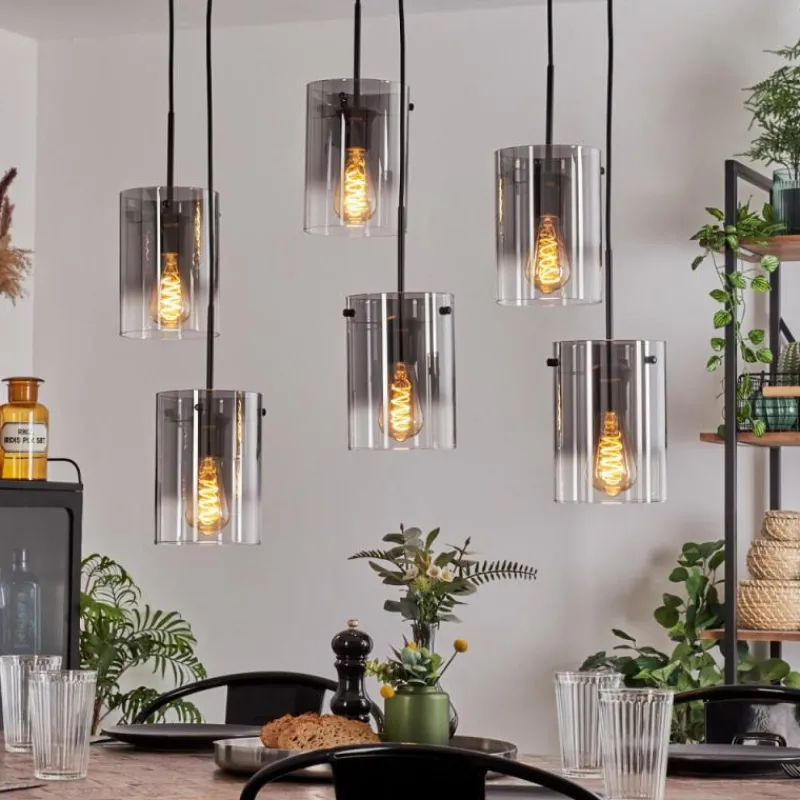 hofstein Suspension Parane Clair, Fumé, 6 lumières