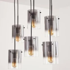hofstein Suspension Parane Clair, Fumé, 6 lumières