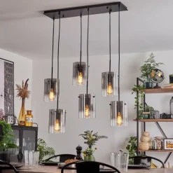 hofstein Suspension Parane Clair, Fumé, 6 lumières