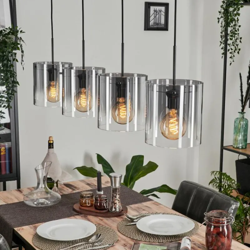 hofstein Suspension Parane Clair, Fumé, 4 lumières