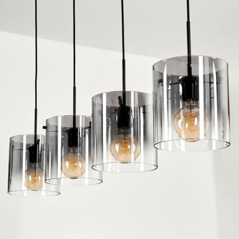 hofstein Suspension Parane Clair, Fumé, 4 lumières