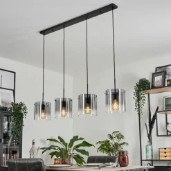 hofstein Suspension Parane Clair, Fumé, 4 lumières