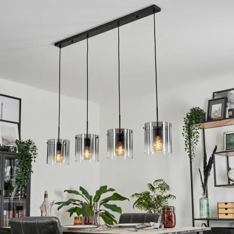 hofstein Suspension Parane Clair, Fumé, 4 lumières