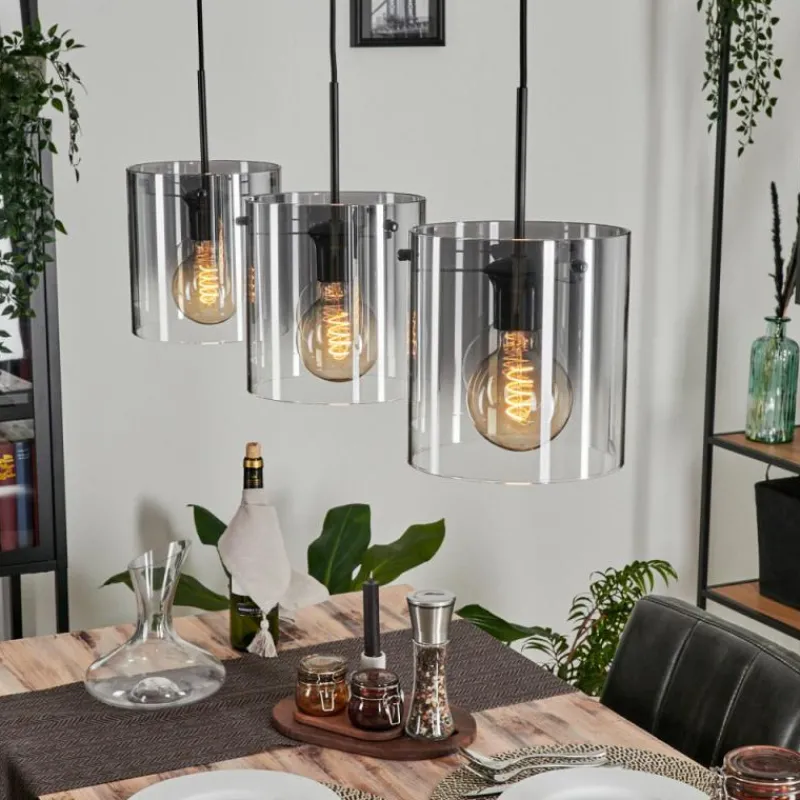 hofstein Suspension Parane Clair, Fumé, 3 lumières