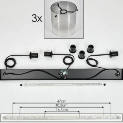 hofstein Suspension Parane Clair, Fumé, 3 lumières