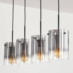 Suspension Verre Fumé-hofstein Suspension Parane Clair, Fumé, 4 lumières