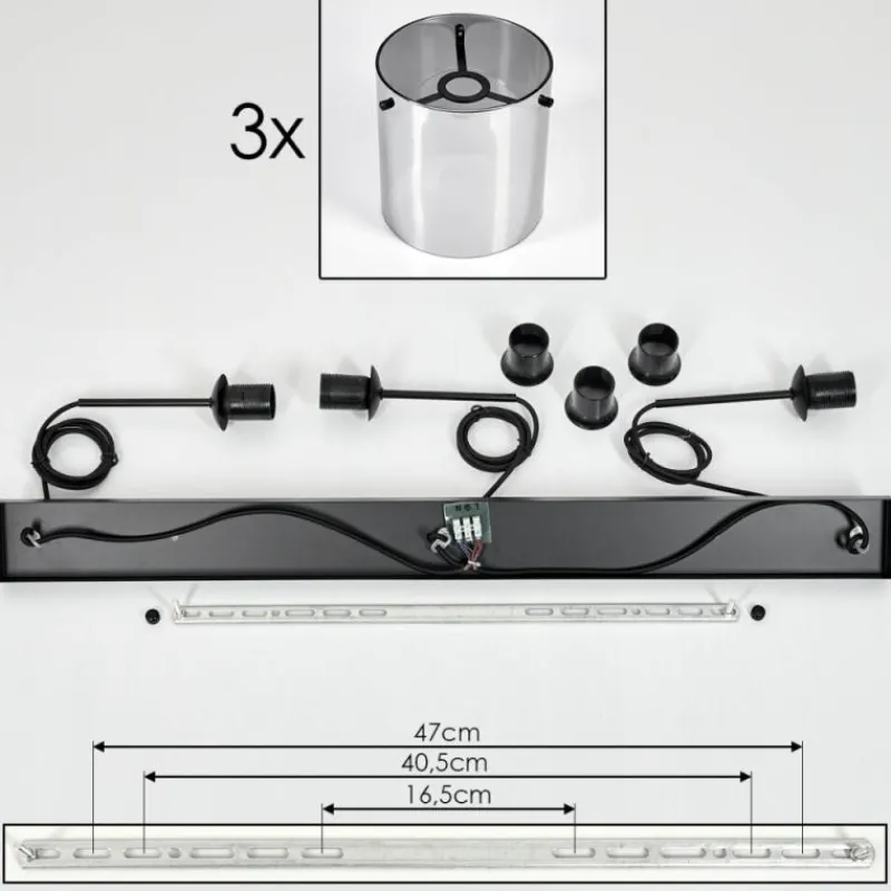 hofstein Suspension Parane Fumé, 3 lumières