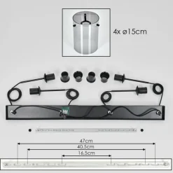 hofstein Suspension Parane Fumé, 4 lumières