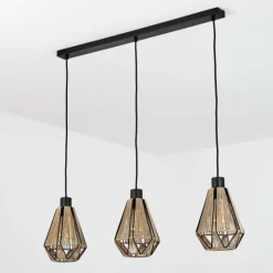 Style Boho-Chic-hofstein Suspension Pardieiro Noir, 3 lumières
