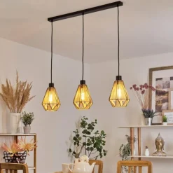 Style Boho-Chic-hofstein Suspension Pardieiro Noir, 3 lumières